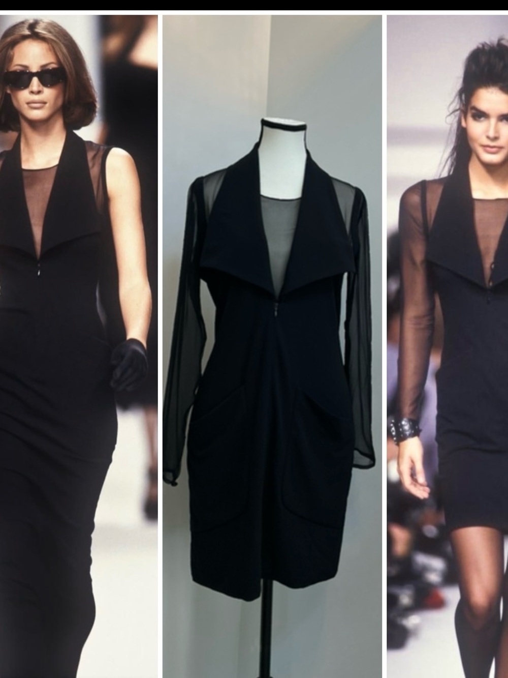 Vintage Karl Lagerfeld Runway S/S 1992 Christy Turlington & Shannon Elizabeth